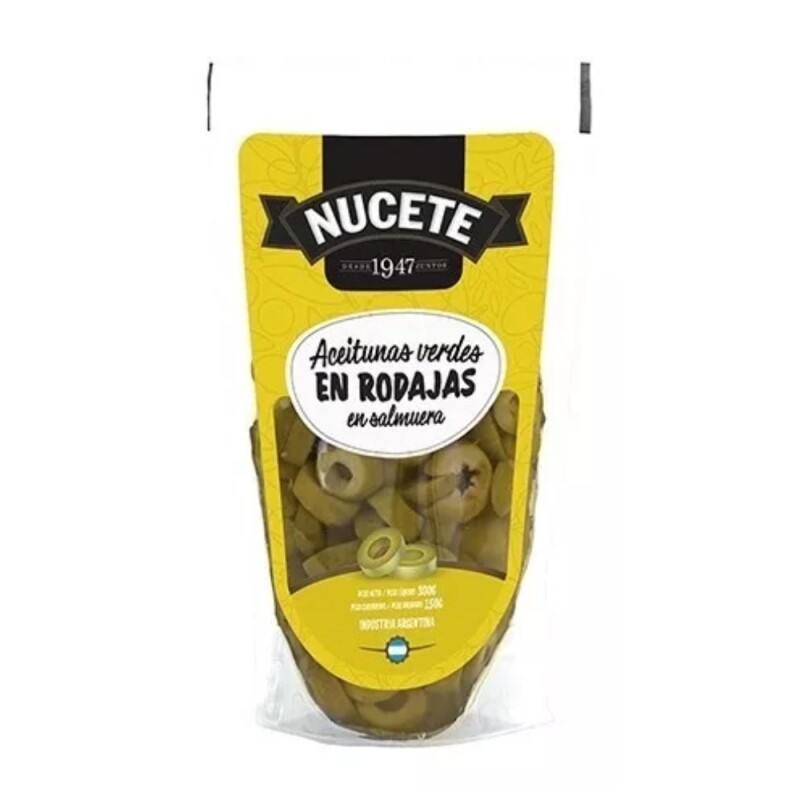 Nucete Aceitunas Verdes Rodajas Doypack 150g Nucete Aceitunas Verdes Rodajas Doypack 150g