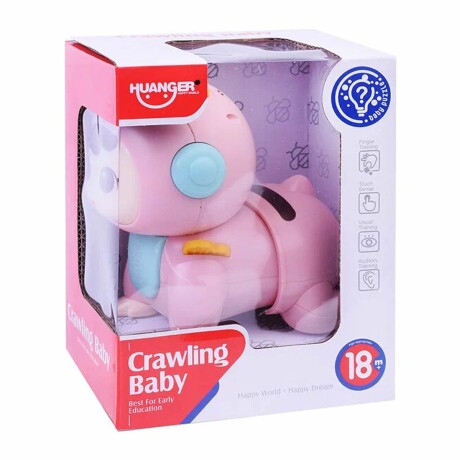 Muñeca Bebé Musical c/ Luz Juguete Estimulador Gateo Huanger Rosa