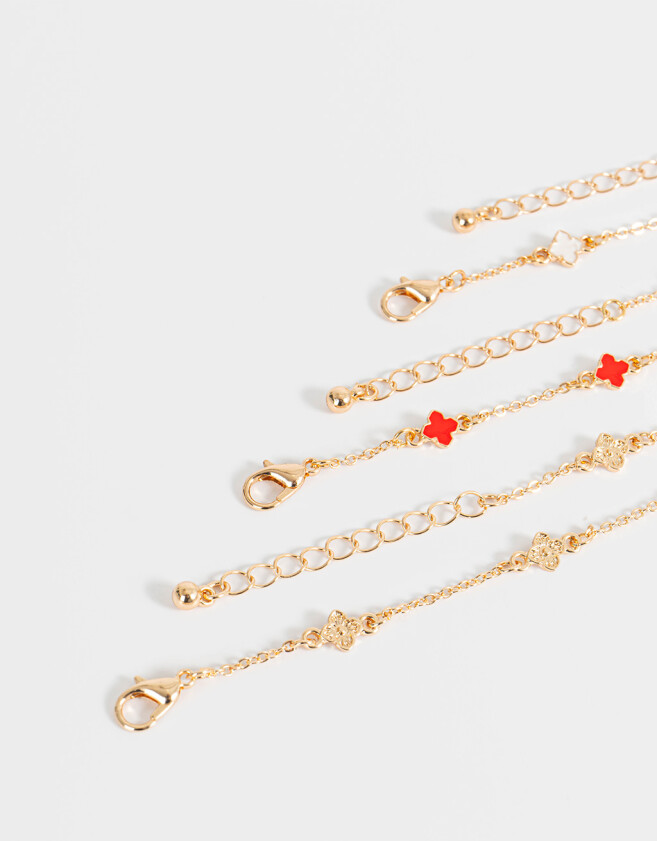 Pulseras Flexibles Sets Lucky Set De Pulseras Lucky - Dorado