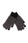 Guantes de punto tejido Gris oscuro