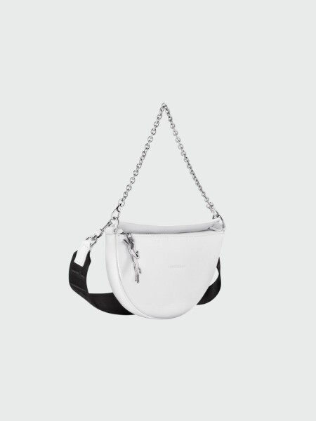 Longchamp -Cartera pequeña de cuero, Smile Negro con Logo