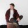 Navajo Cardigan Men Rojo / Negro