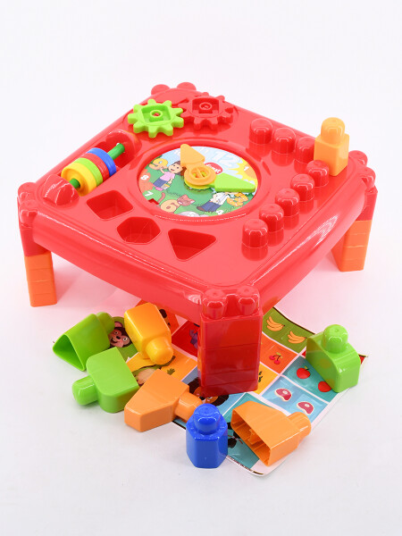 RELOJ CON BLOQUES MULTICOLOR