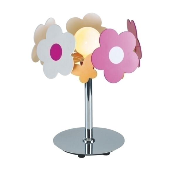 Portátil de mesa infantil con motivo de flores rosadas GN0560