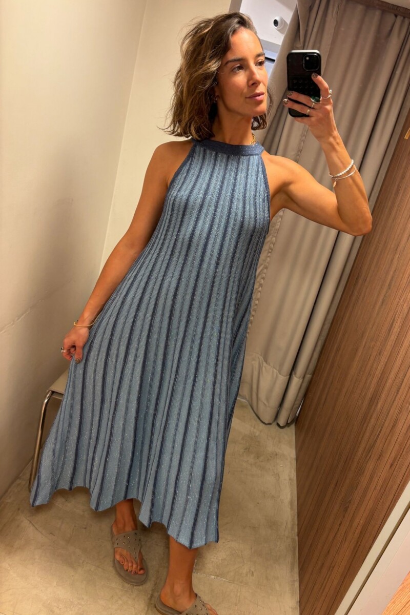 Vestido Ecos Celeste