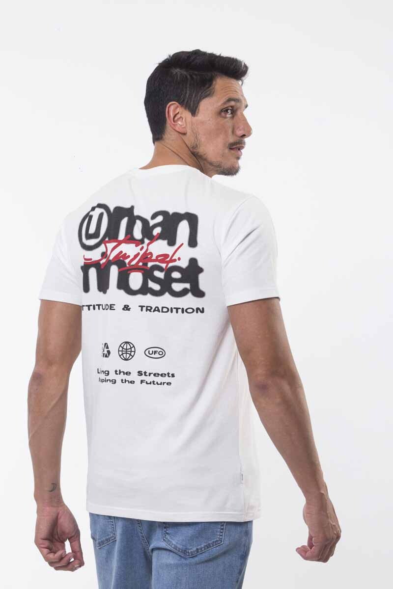 REMERA UFO MANGA CORTA ESTAMPADA Blanco