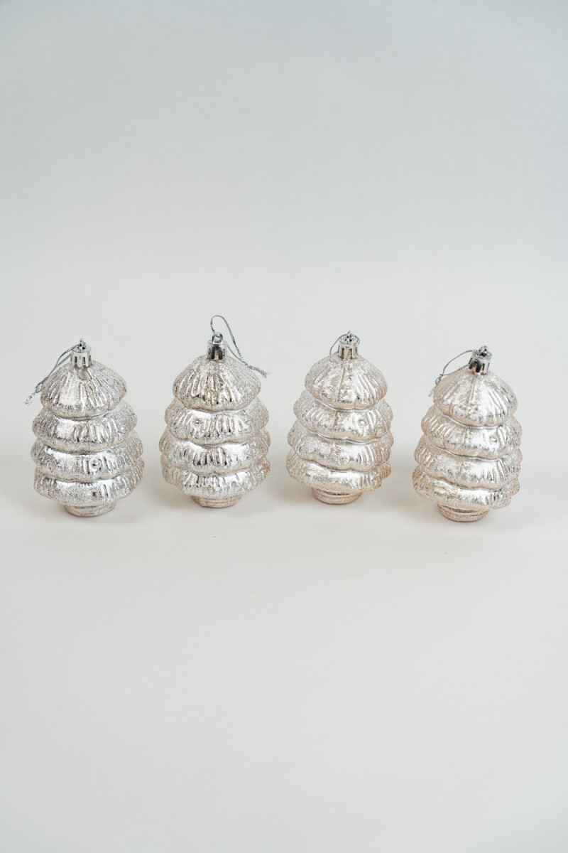 Colgante Esferas Piñas Oro, 4un. - Color Unico 