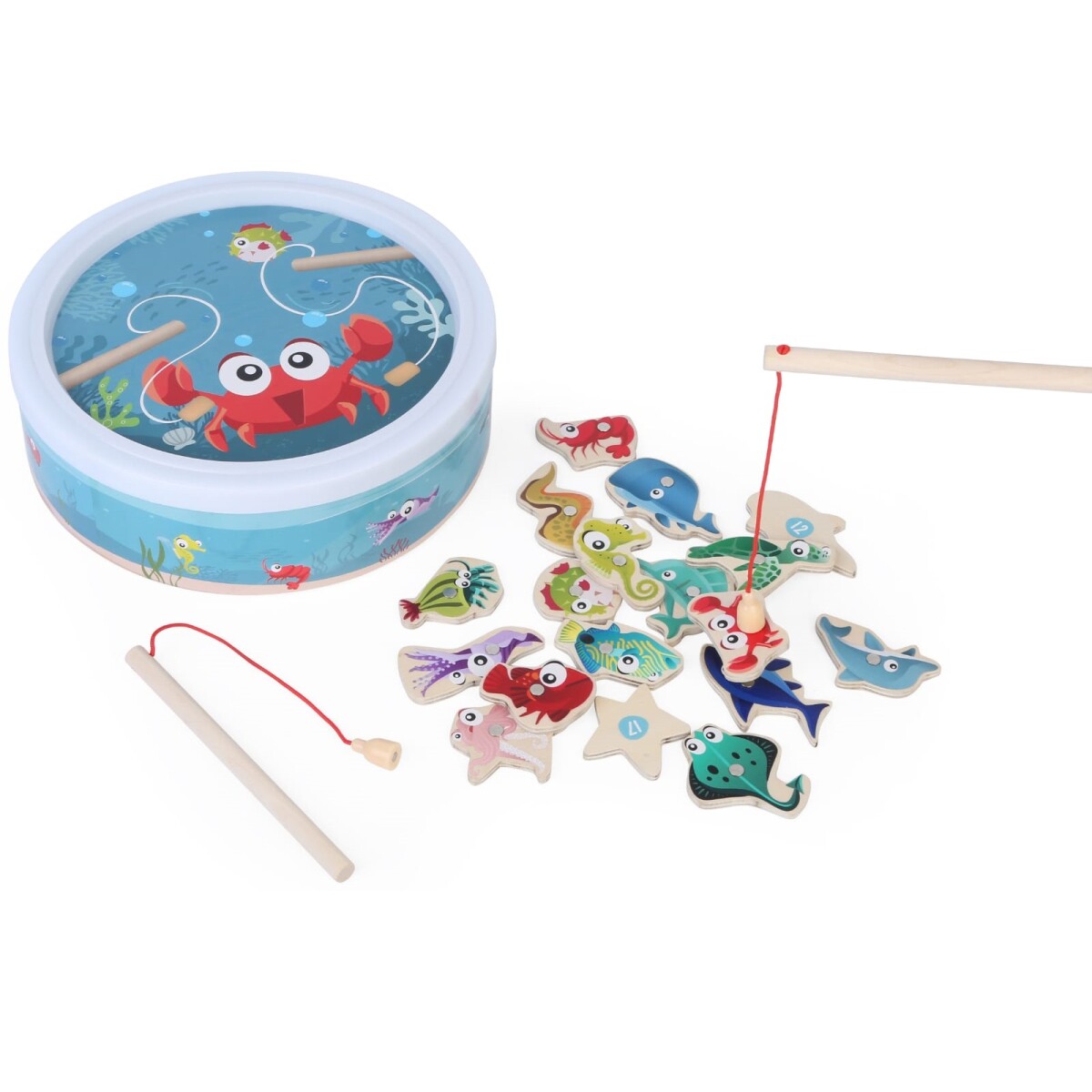 Juego Didáctico Edu Fun Pesca Madera 