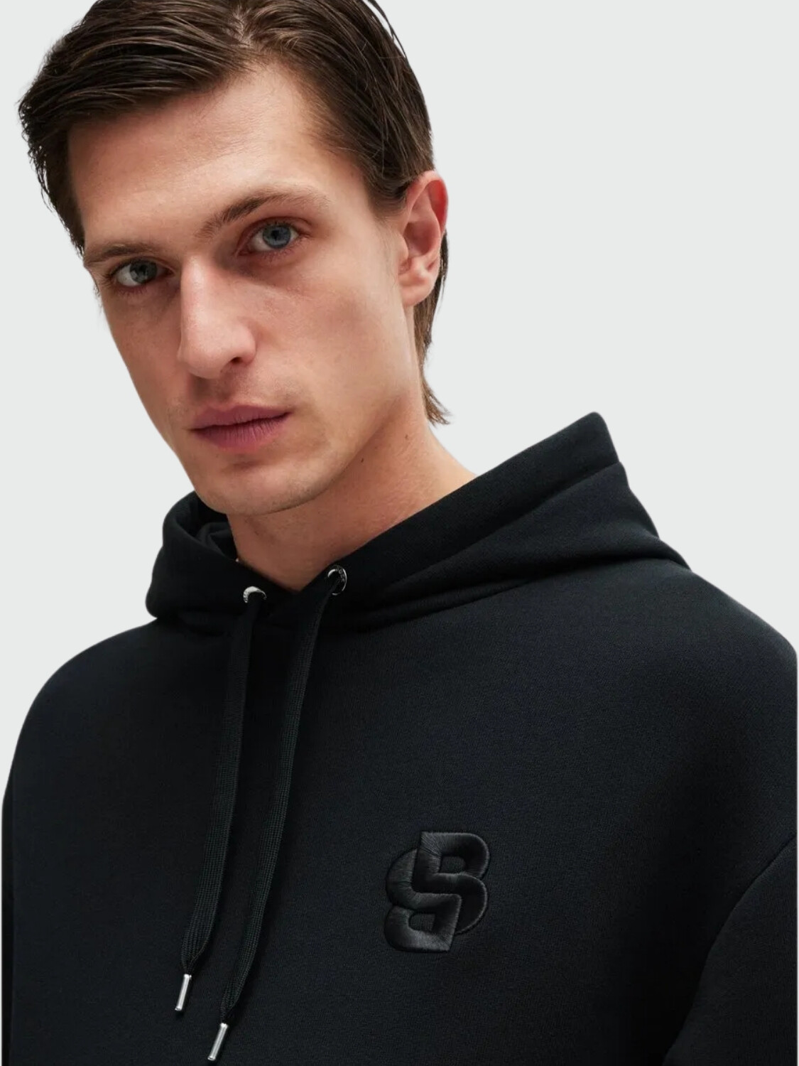 BOSS Sudadera con Capucha de Algodón con Monograma Doble B 001