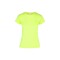 Camiseta jaspe a la base dama Amarillo neón