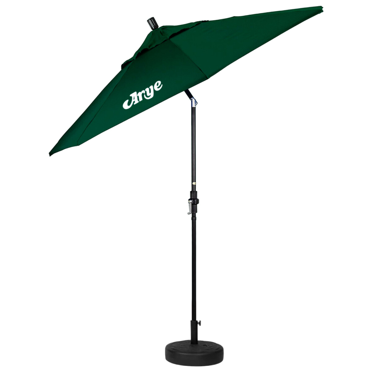 Sombrilla de jardín Arye 2.7m con Base y Manivela - Verde 