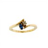Anillo Toi ei Moi-Oro bajo-Piedra Zafiro y Zirconia-AN8132 conpiedra