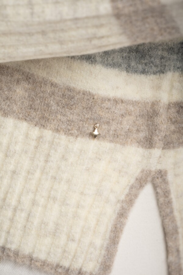 Sweater Rayado Gris Melange