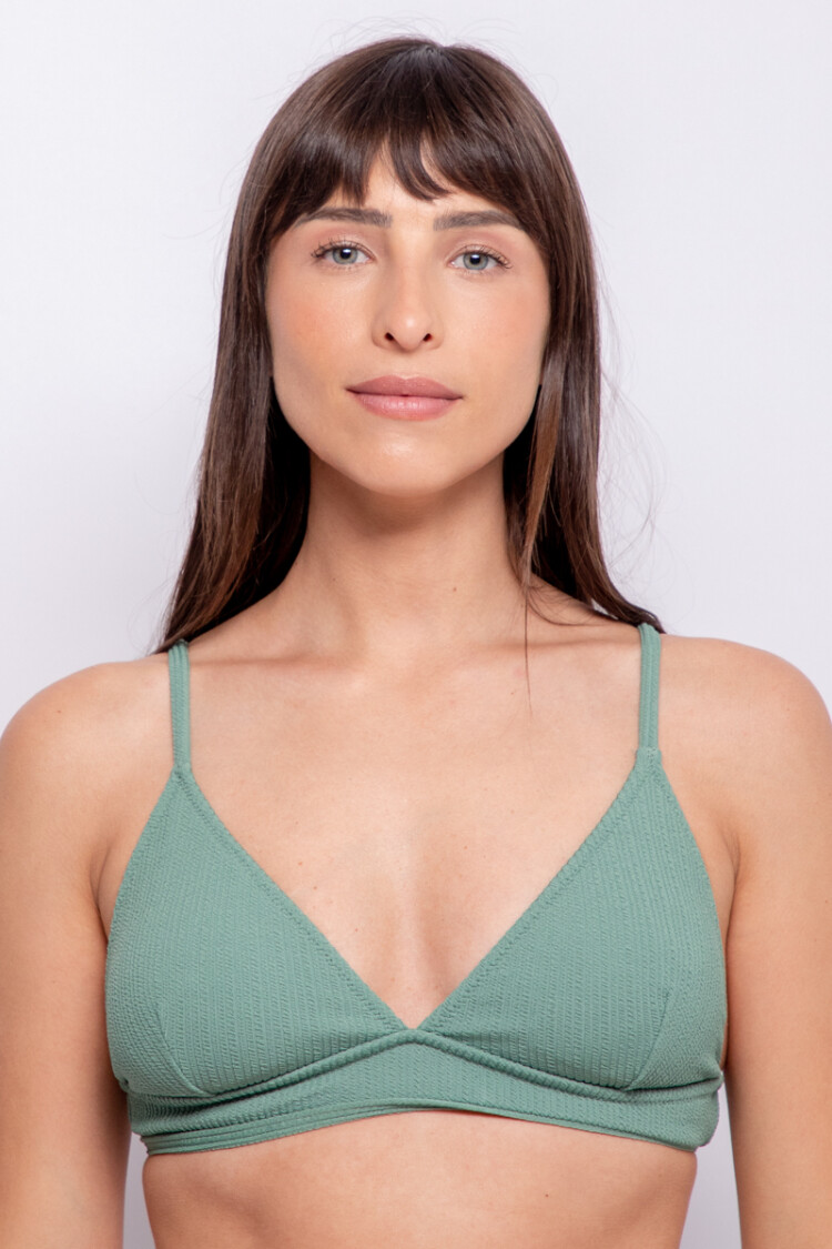 TOP TRIANGULO FIJO SUMMER Verde Seco