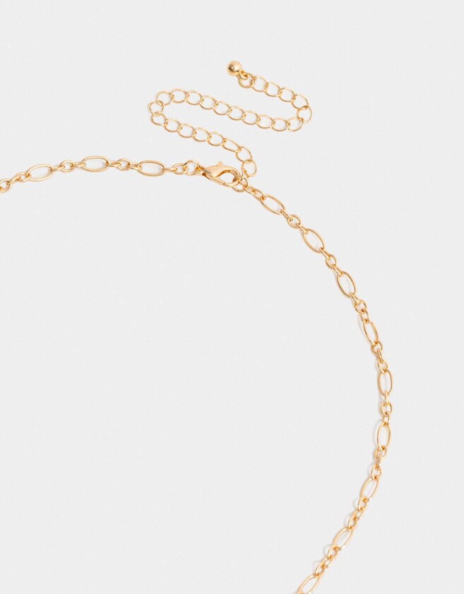 Collares Largos Metal diferenciado Collar Corto De Metal - Dorado