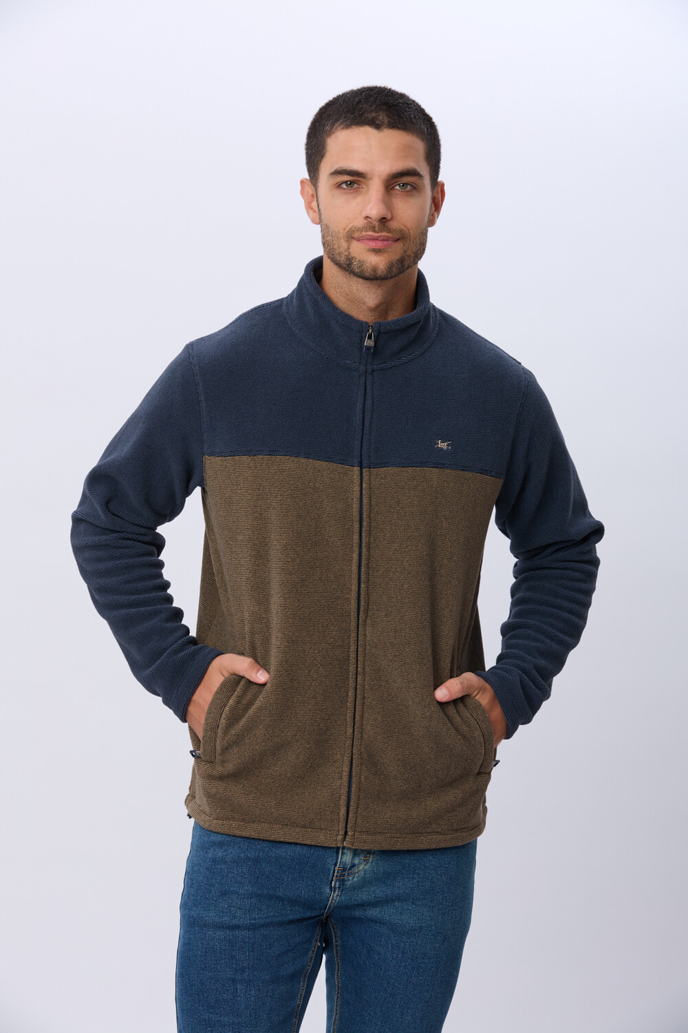 CAMPERA POLAR BICOLOR Beige