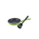 SARTEN CON ESPATULA CUORI 20CM VERDE
