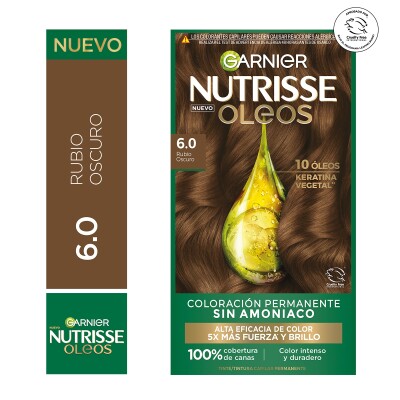 Tinta Garnier Nutrisse Oleos N°6.0 Rubio Oscuro Tinta Garnier Nutrisse Oleos N°6.0 Rubio Oscuro