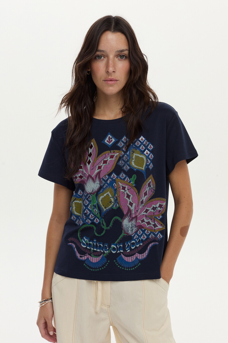 Remera Shine Azul Marino