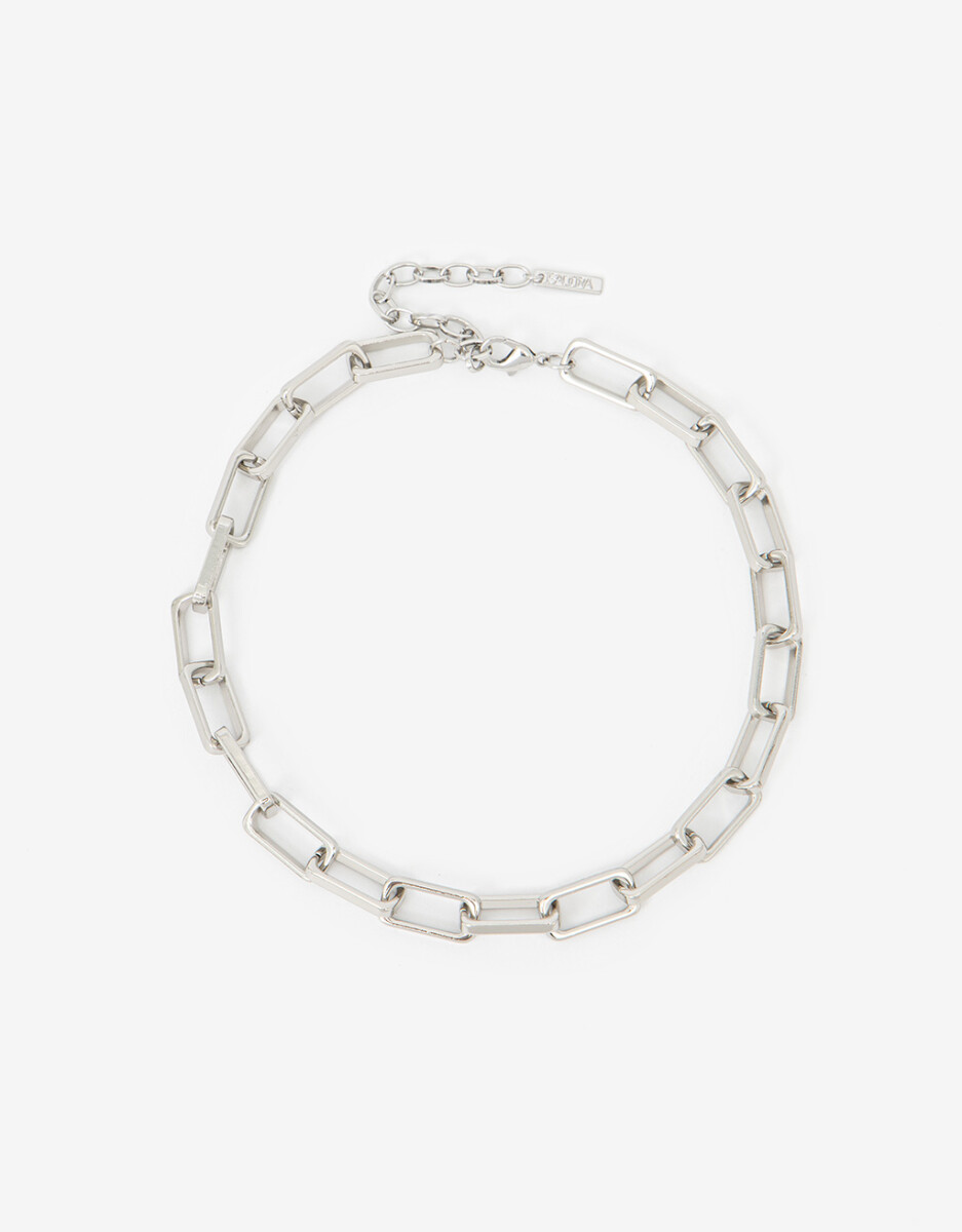Collar Corto Metal Eslabones 