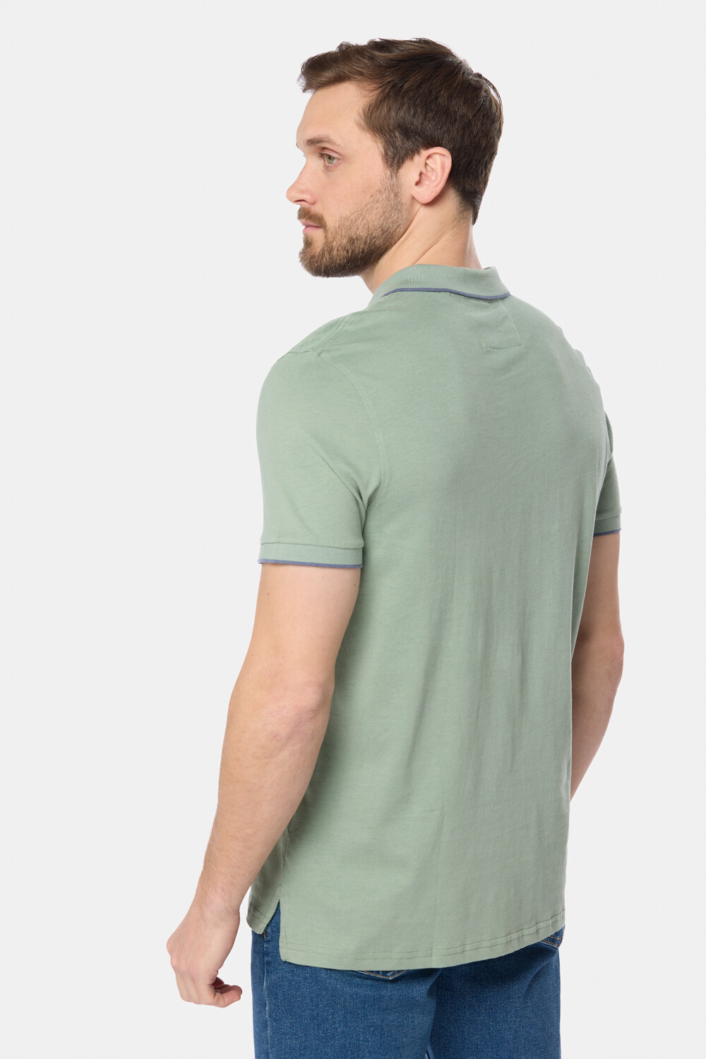 REMERA POLO JERSEY RAYADA Verde