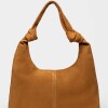 Cartera al hombro Juana en Cuero Gamuza Cuoio
