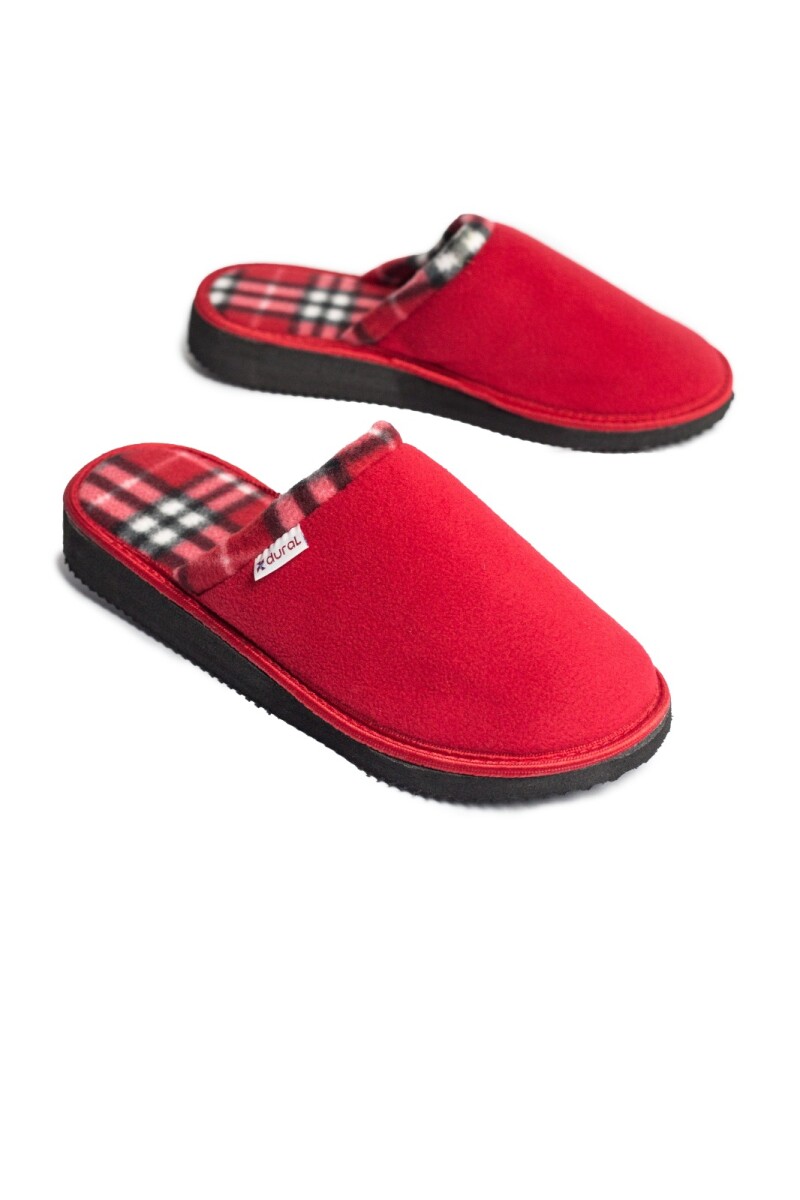 Pantufla roja cuadrille 