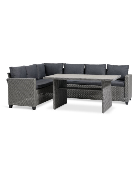 Set jardín AGERMOSE 6 plazas gris Set jardín AGERMOSE 6 plazas gris