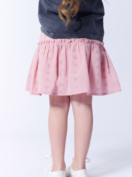 Pollera broderie Rosa