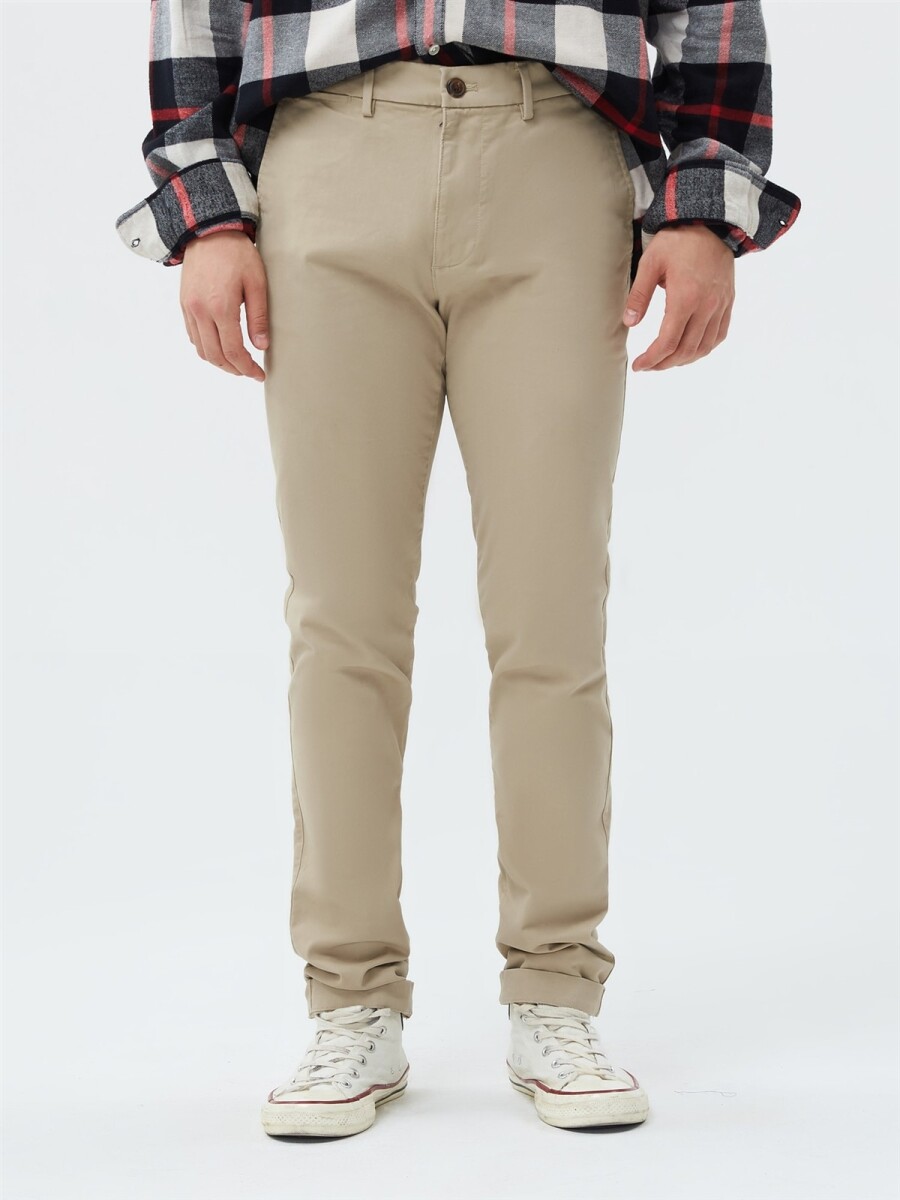 Pantalón Khaki Skinny Hombre - Iconic Khaki 