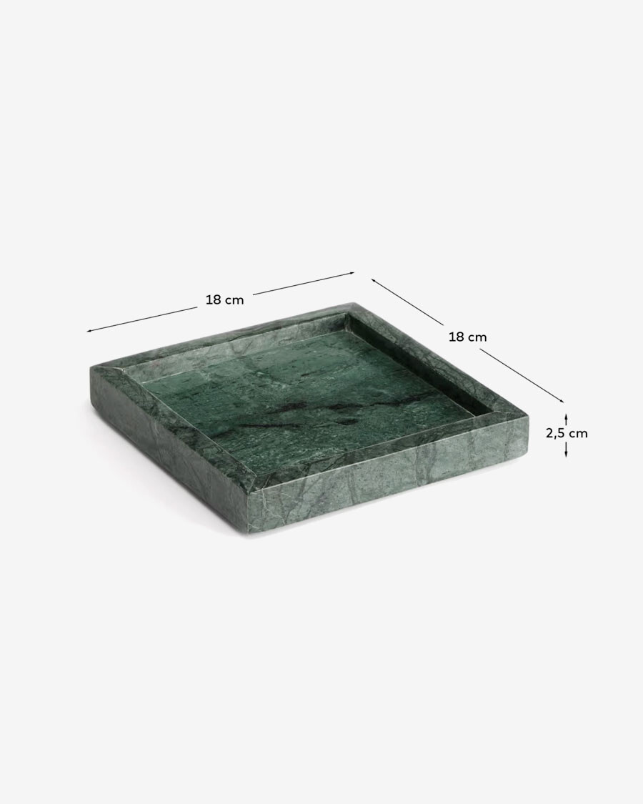 Bandeja Serela de mármol verde 18 x 18 cm Bandeja Serela de mármol verde 18 x 18 cm