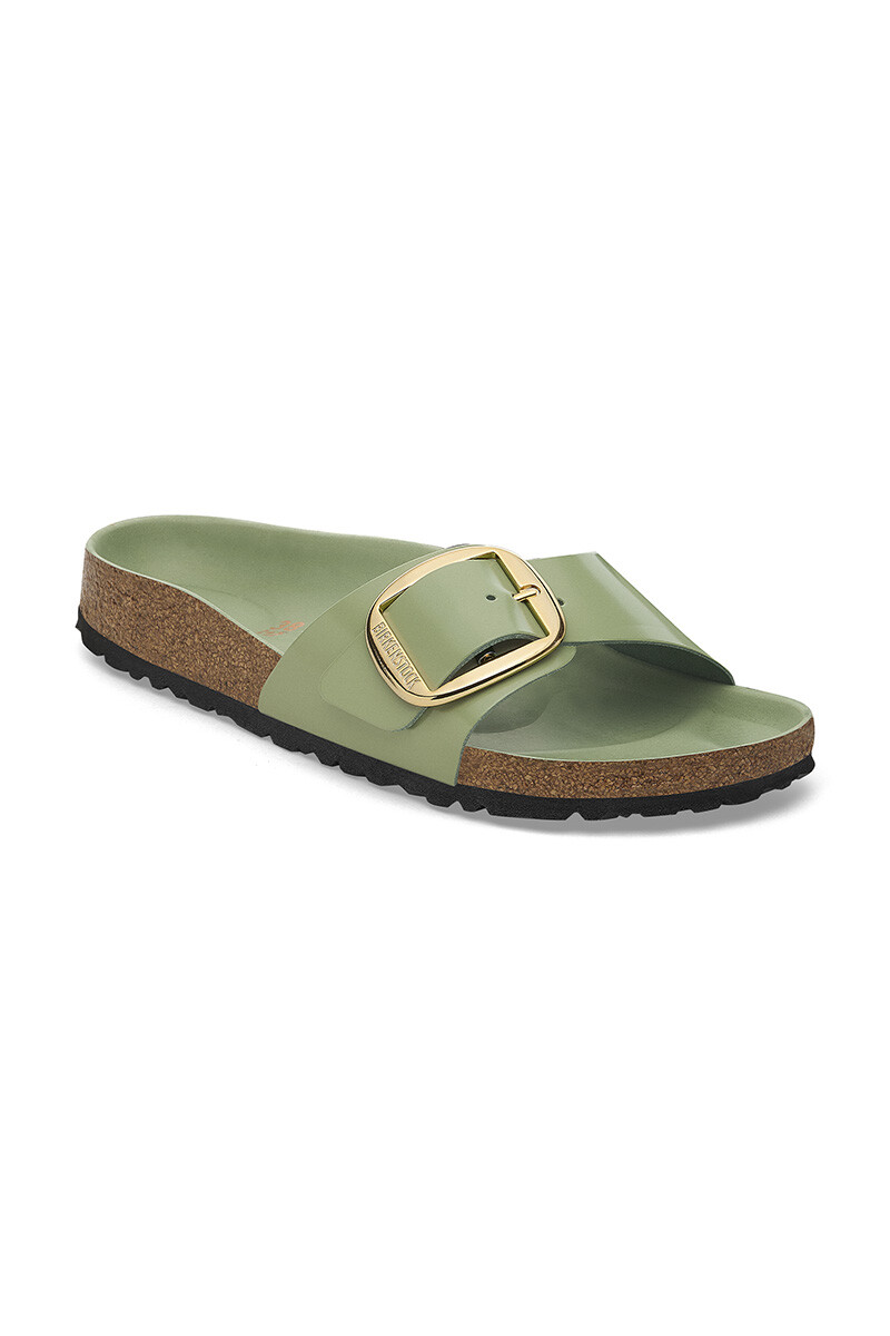 Sandalia Madrid Big Buckle Lena High Shine - Estrecho - Green Tea 