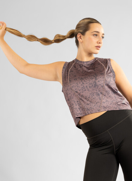 Style top cleo Marron