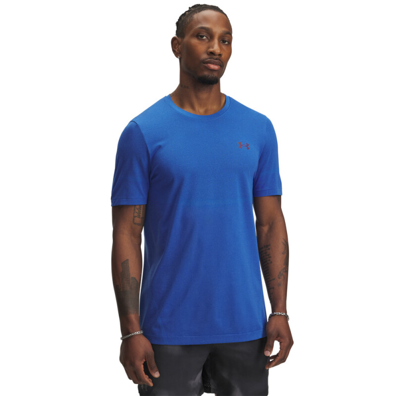 UA Vanish Elite Seamless SS-ORG BLU-402