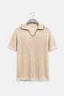 EMBROIDERED POLO SHIRT Cream