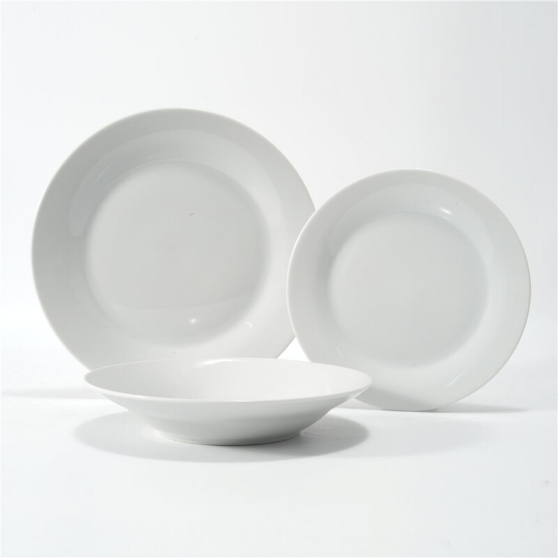 Juego Vajilla 12pcs cerámica D25/18/20cm BLANCO