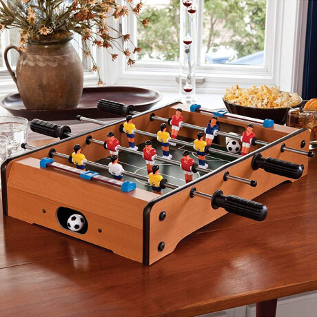 Futbolito Tablero Mesa Mni Metegol Juego Fútbol en Madera Natural