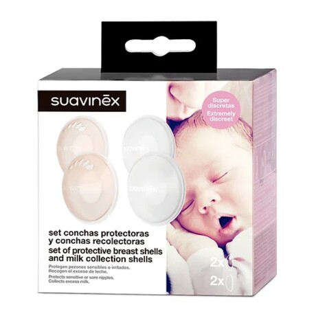 Set Suavinex Lactancia Materna c/ Protectores + Recolectores Transparente
