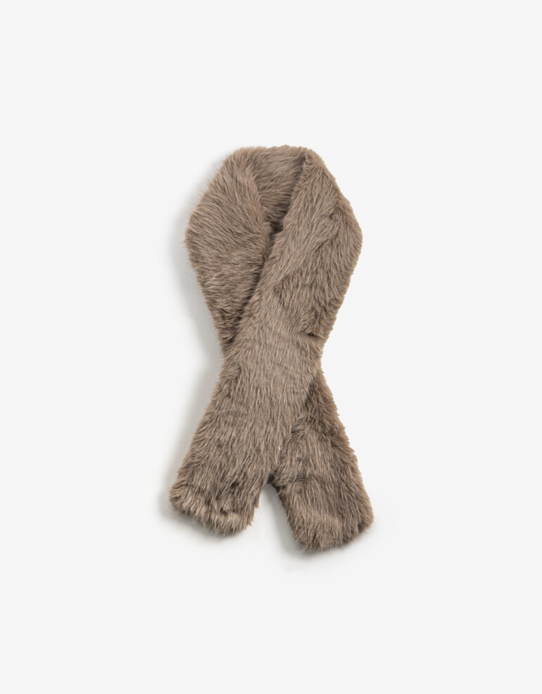 Bufandas Bufanda Pelo Sintético - Marron Beige