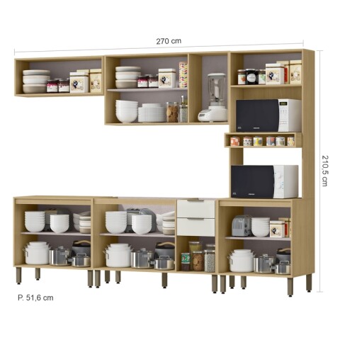 Kit de Cocina Modular Gloria 5 Piezas Mdp 15mm Bajo Mesadas, Aeréos y Torre Kit de Cocina Modular Gloria 5 Piezas Mdp 15mm Bajo Mesadas, Aeréos y Torre