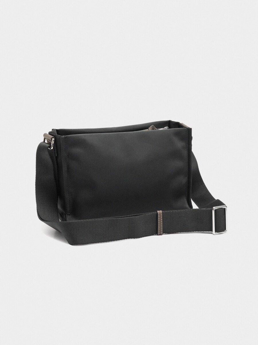Bolso Bandolera De Nylon M negro