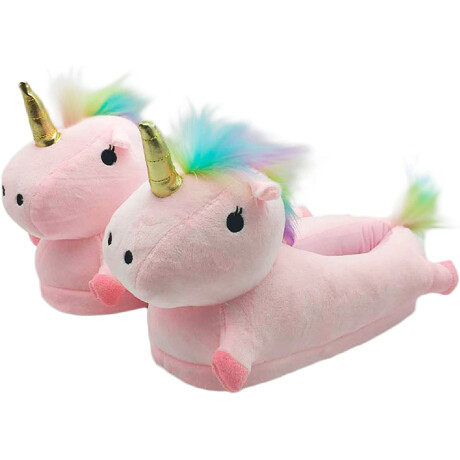 Pantuflas Unicornio Peluche Infantil 25 Al 33 Par Pantuflas Unicornio Peluche Infantil 25 Al 33 Par