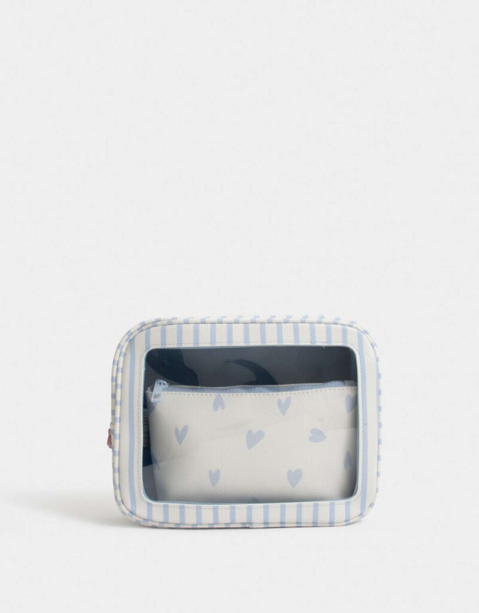 Set De Portacosméticos - Estampado Rayas 