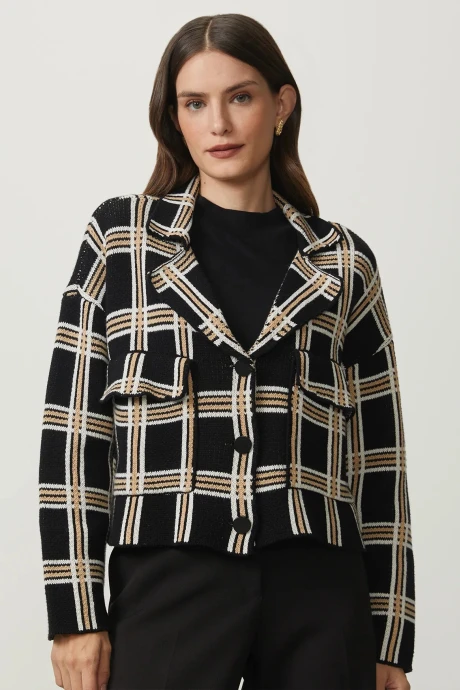 CHAQUETA TRICOT SOFIA Negro
