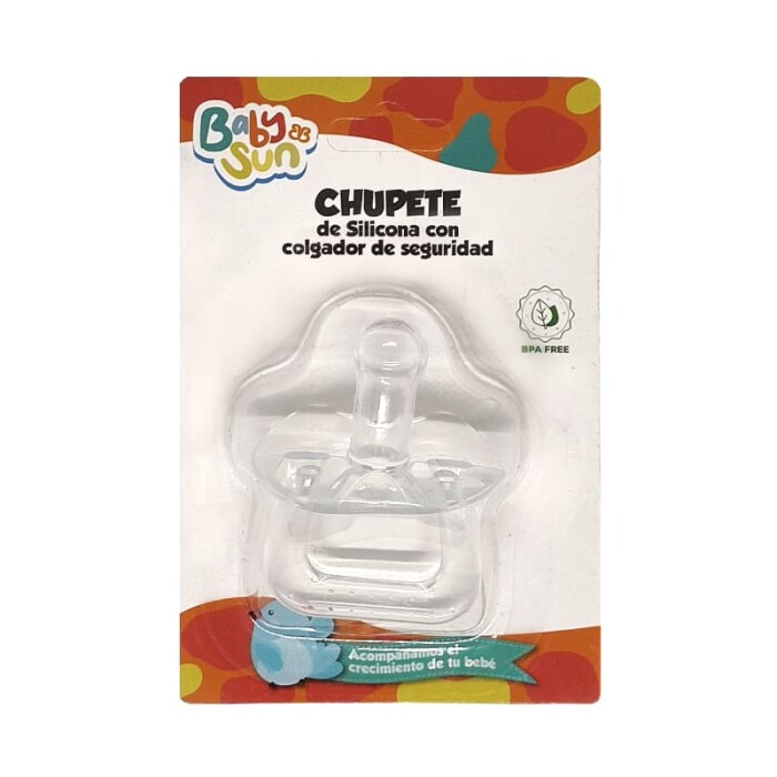 BABYSUN CHUPETE SILICONA C/COLGADOR 8309 única