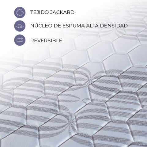 Colchón LINEA DORADA PREMIUM 1 Plaza Espuma Alta Densidad Reversible 80 x 185 x 26 cm 130 Kg Colchón LINEA DORADA PREMIUM 1 Plaza Espuma Alta Densidad Reversible 80 x 185 x 26 cm 130 Kg