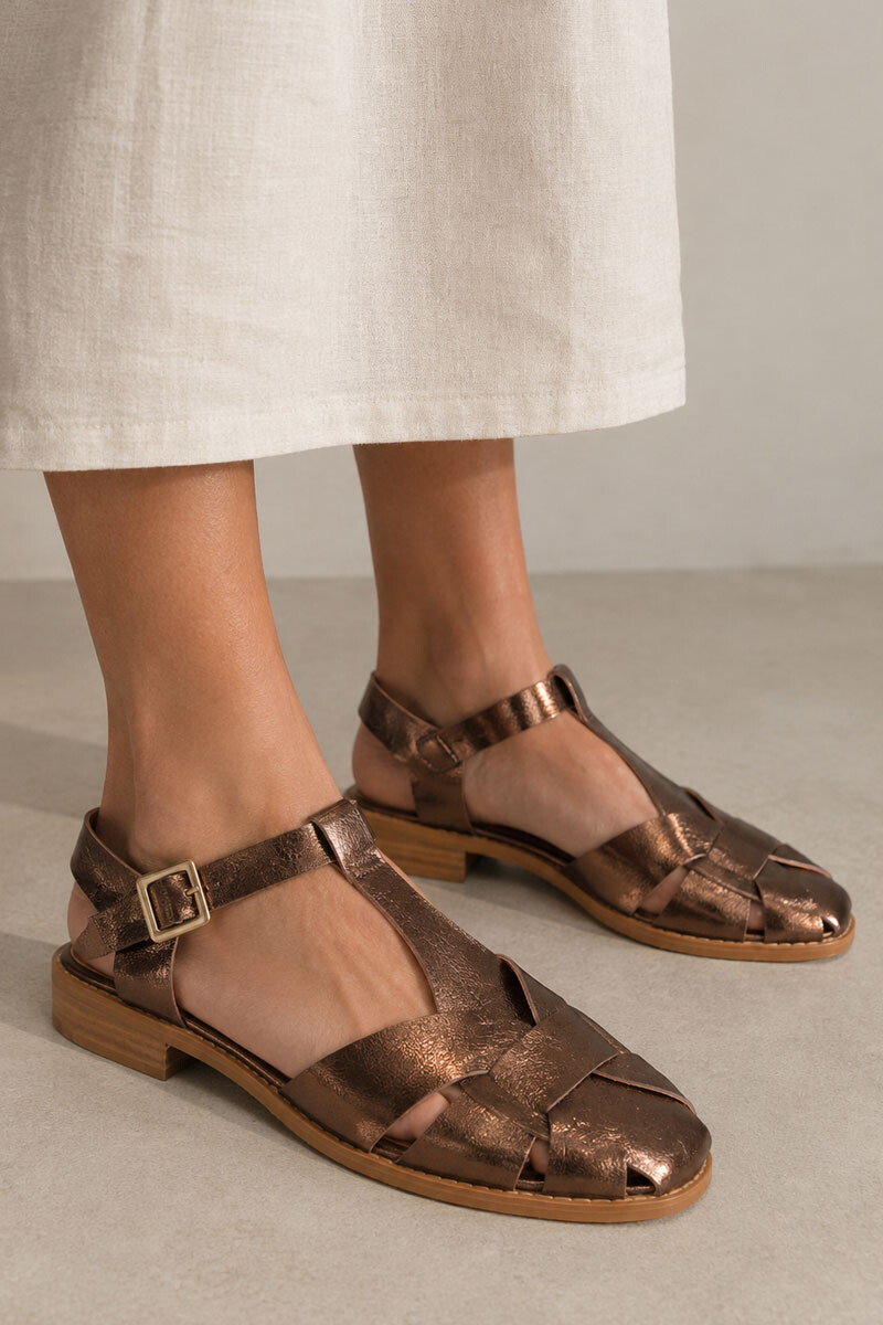 Sandalia Francisca Cobre