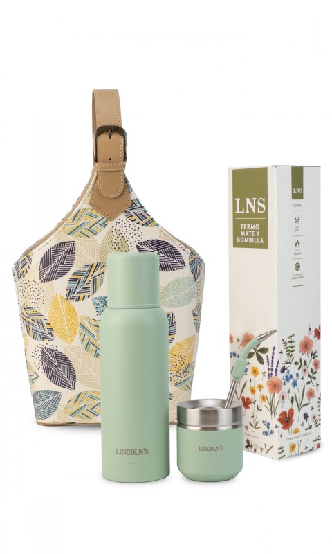 KIT MATERO VELVET HOJAS DE OTOÑO C/ GRANITO VERDE