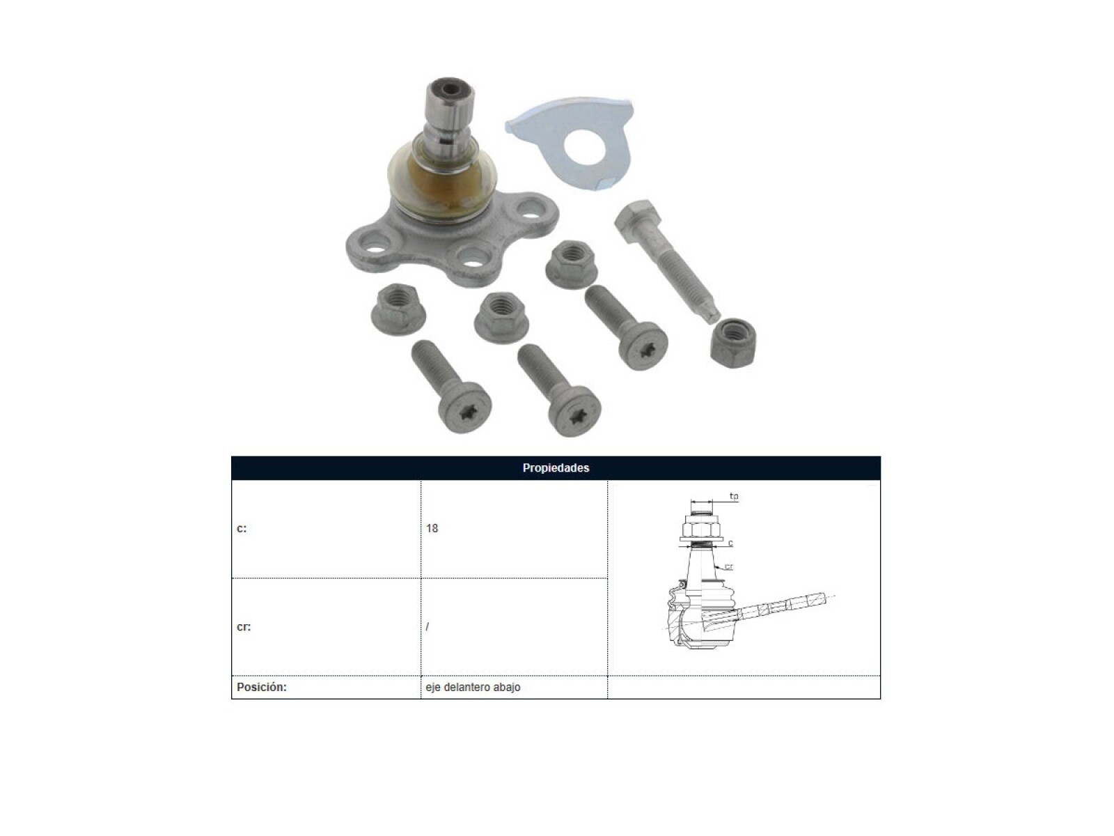 Rotula Del Citroen C3/C3 Picasso/C3 Aircross Peug 207/208 02-28 Der/Izq 