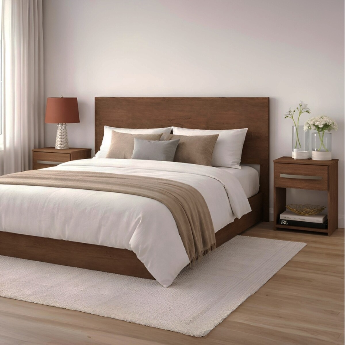 Respaldo de Sommier C/ 2 Mesas de Luz - MDP - DAKAR 